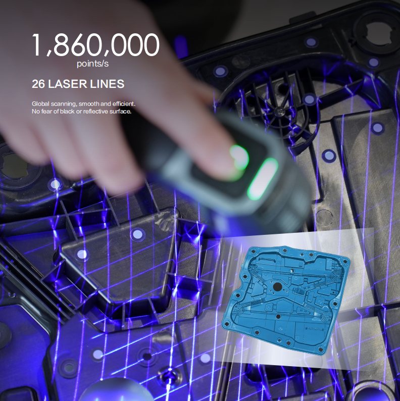 فري سكان كومبو كومبو+ مصدر الضوء الهجين والماسح الضوئي ثلاثي الأبعاد المحمول متعدد الوظائف