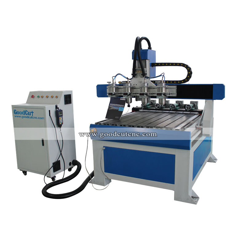 ماكينة راوتر CNC GC6090-4R ذات 4 محاور و4 مغازل و4 محاور دوارة للخشب والأرجل