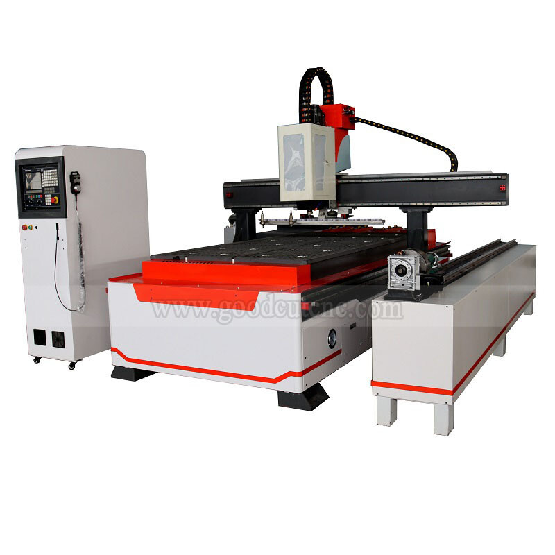 GC1325ATC-R GoodCut ماكينة راوتر CNC بتغيير أدوات تلقائي خطي مع محور دوار GC1325A-LR