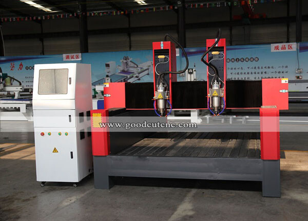 GC1625S-2H 1625 CNC  آلة حفر الحجر مع اثنين من رؤساء المستخدمة في نحت الرخام والجرانيت