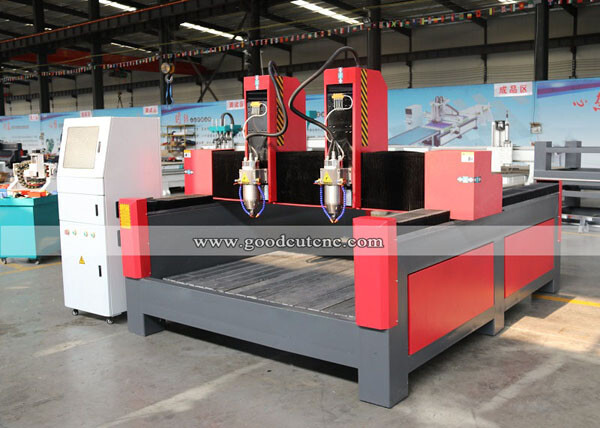 GC1625S-2H 1625 CNC  آلة حفر الحجر مع اثنين من رؤساء المستخدمة في نحت الرخام والجرانيت