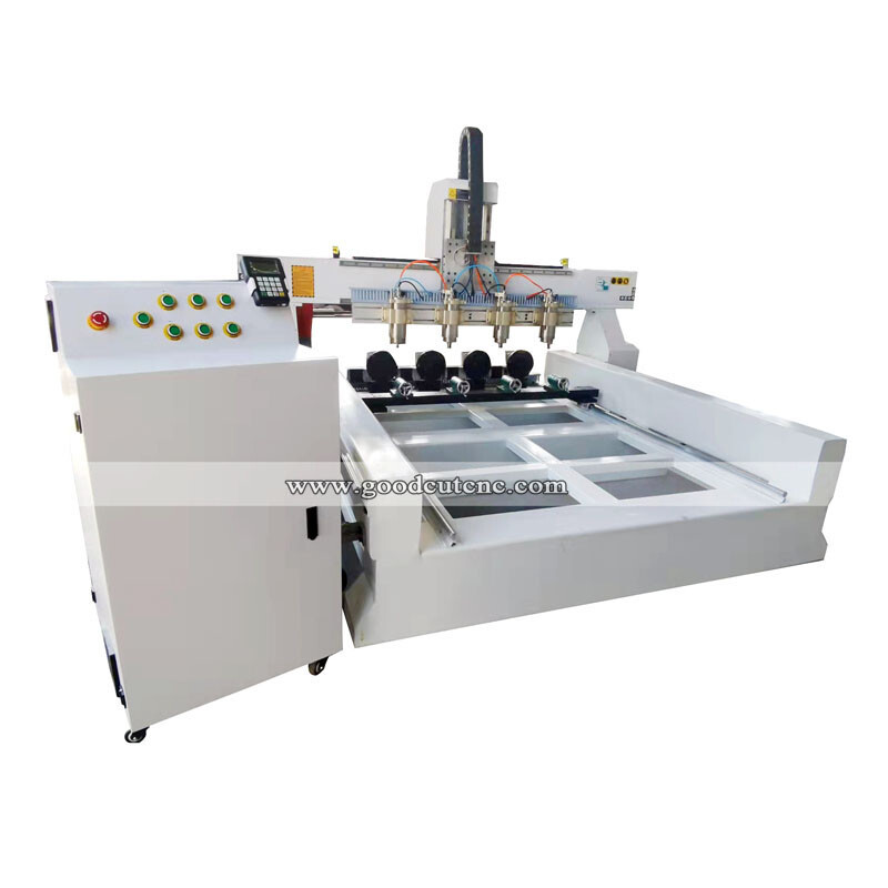 راوتر CNC للخشب متعدد المغازل GC-4R مع 4 مغازل و4 محاور دوارة لأرجل طاولات الأثاث