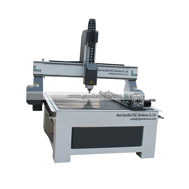 GC1212TR GoodCut 1212 راوتر CNC لنحت الخشب بأربعة محاور مع جهاز دوّار لـ MDF والأكريليك