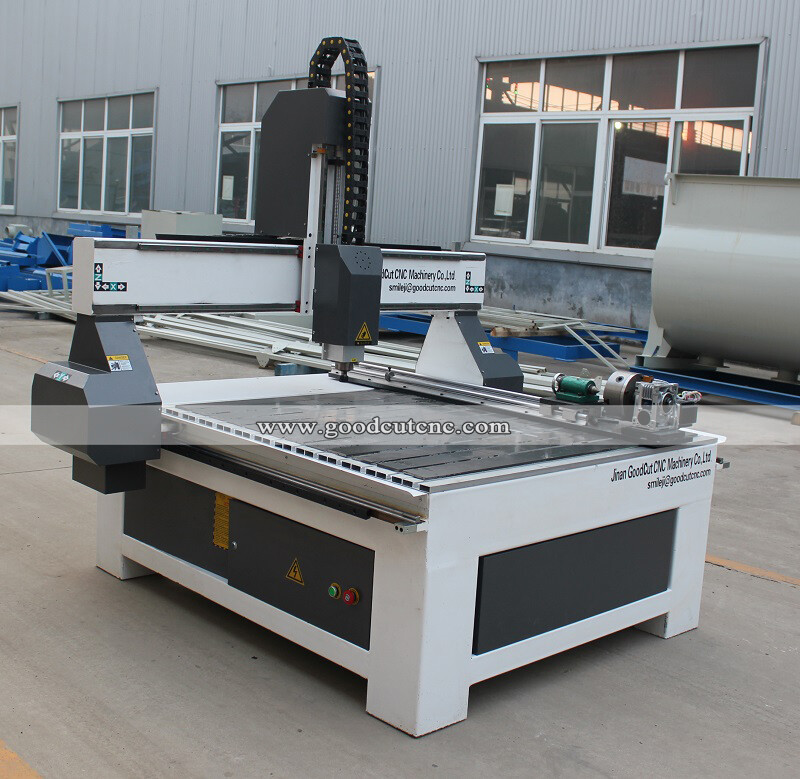 GC1212TR GoodCut 1212 راوتر CNC لنحت الخشب بأربعة محاور مع جهاز دوّار لـ MDF والأكريليك