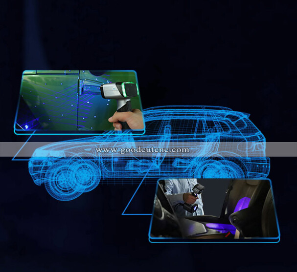 ماسح ضوئي الهجين الليزر الأزرق & LED Light Source Handheld 3D Scanner 