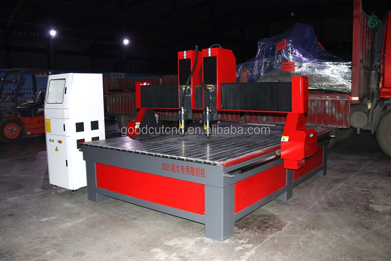 GC2025-2H CNC  مستقلة مزدوجة الرأس التحكم العددي آلة الحفر التابوت