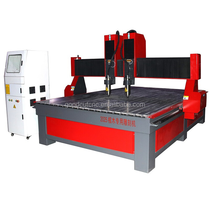 GC2025-2H CNC  مستقلة مزدوجة الرأس التحكم العددي آلة الحفر التابوت