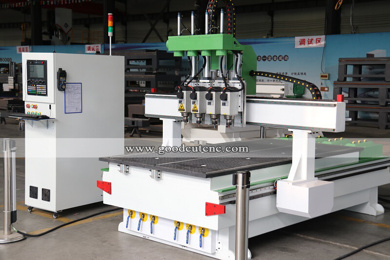 GC1325-P4 CNC  متعددة تعمل بالهواء المضغوط المغزل النجارة آلة الحفر لصناعة الأثاث