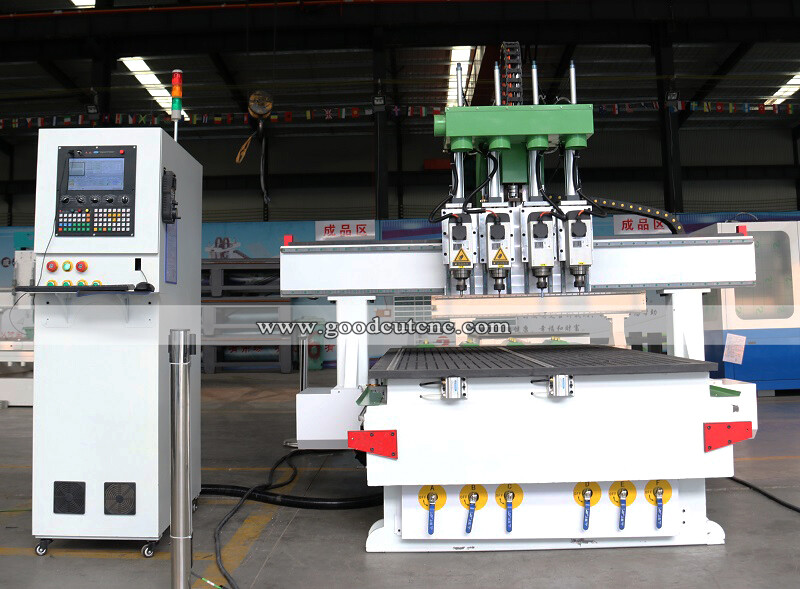 GC1325-P4 CNC  متعددة تعمل بالهواء المضغوط المغزل النجارة آلة الحفر لصناعة الأثاث