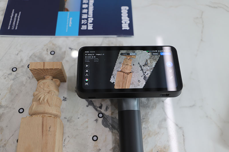 ماسح ضوئي لاسلكي محمول باليد EinScan Rigil 3D مع مصدر ضوء هجين