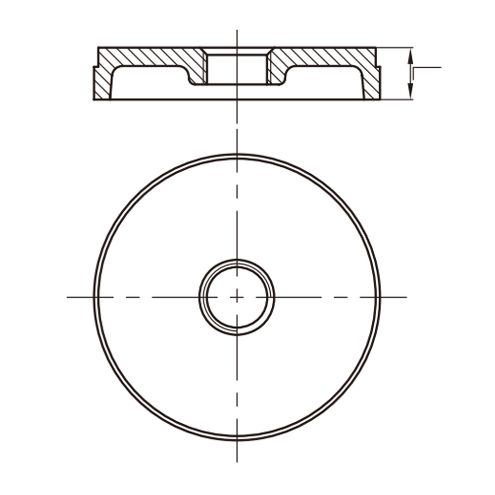 غطاء بفتحة متحدة المركز XGQT06S