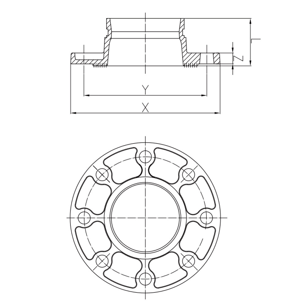 محول شفة ANSI CLASS150 XGQT08
