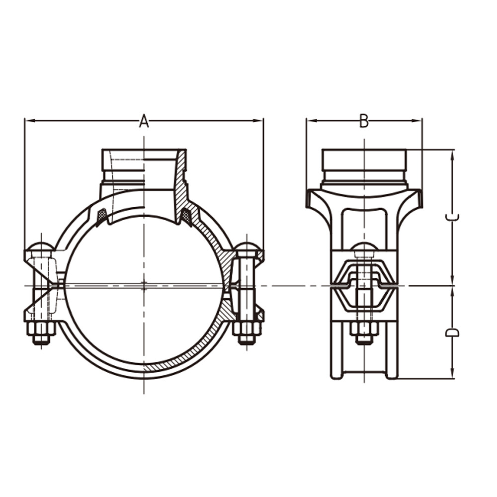 Mechanical Tee Grooved Outlet XGQT3 Mechanical Tee Grooved Outlet XGQT3