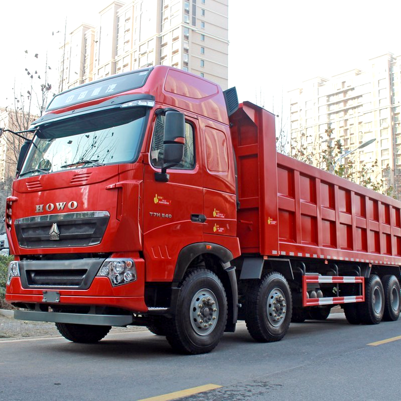 شاحنة SINOTRUK HOWO T7H 540HP الثقيلة 8x4 8.5m شاحنة قلابة