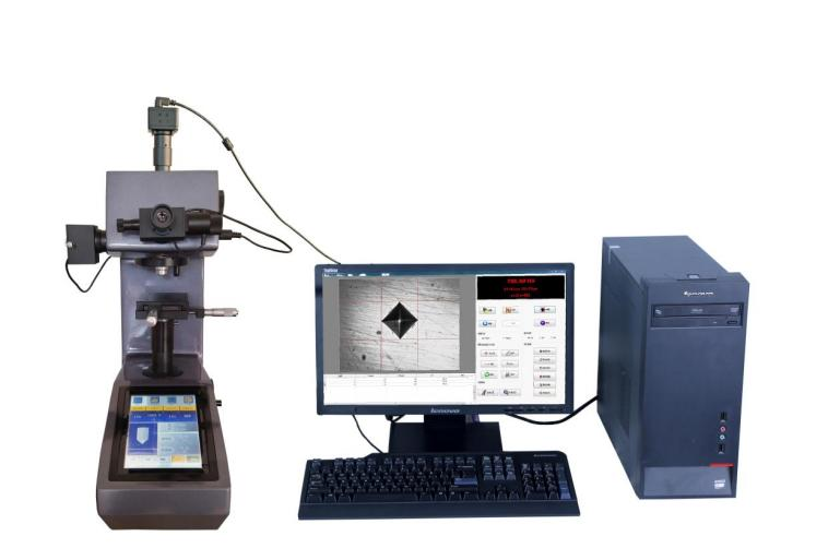 جهاز اختبار صلابة فيكرز HVS-5/10/30/50AT-CCD بشاشة تعمل باللمس وبرج أوتوماتيكي رقمي مع نظام معالجة الصور