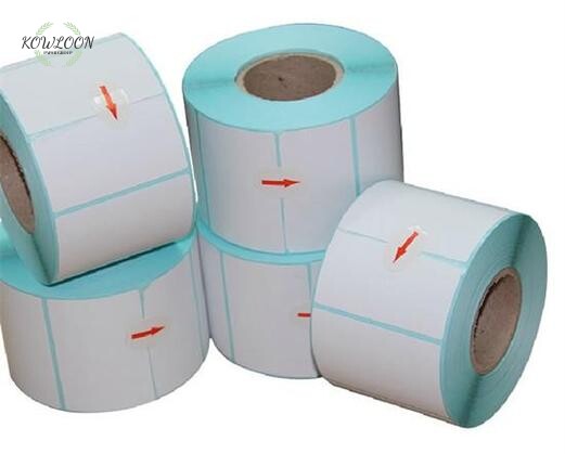 Wholesale 60 GSM Price Label Top Coated Thermal Roll Sticker Paper for Supermarket