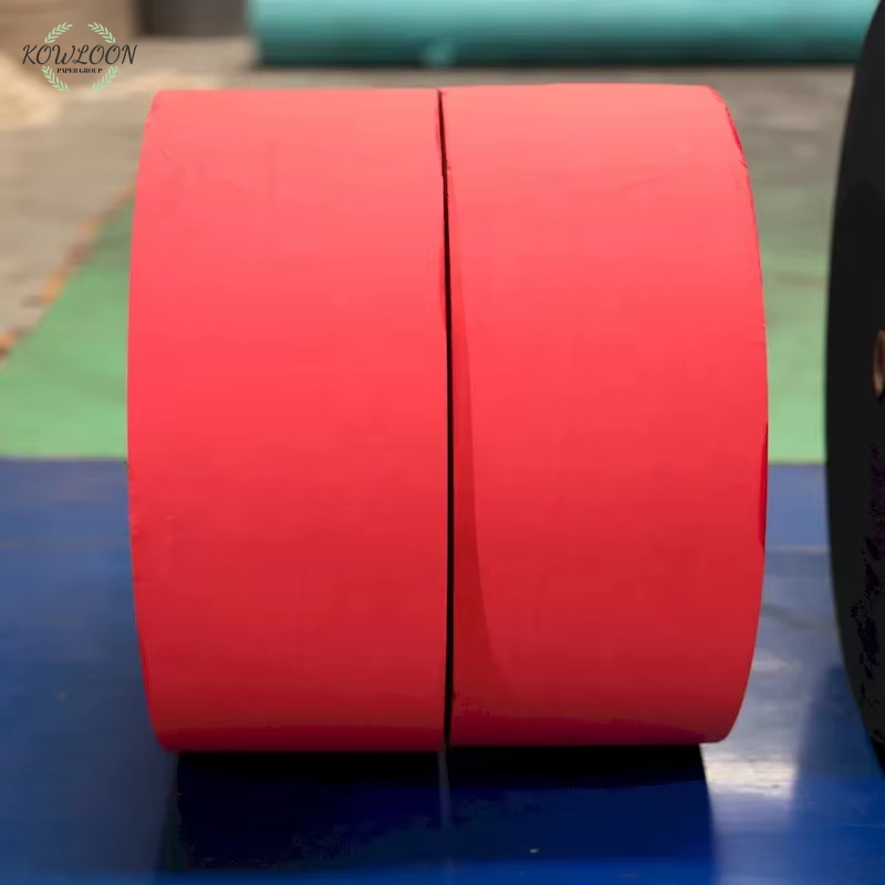 Colored large rolls of tissues - red and black tissues