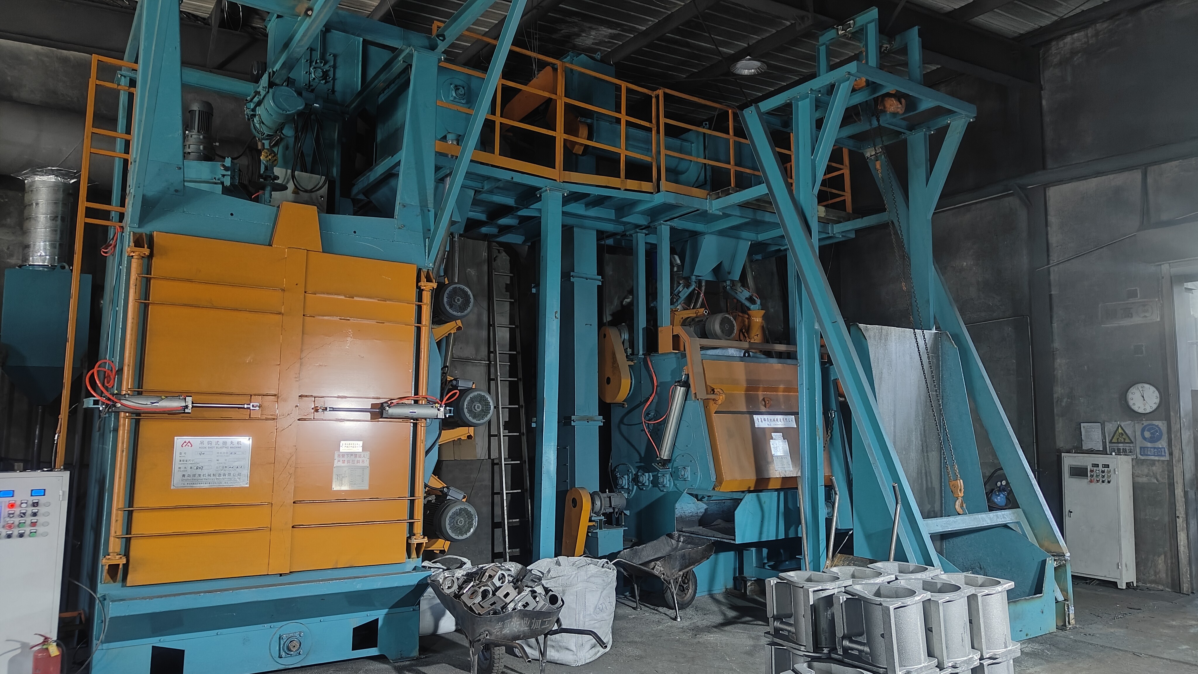 Fengcheng turbocharger shot blasting cleaning site