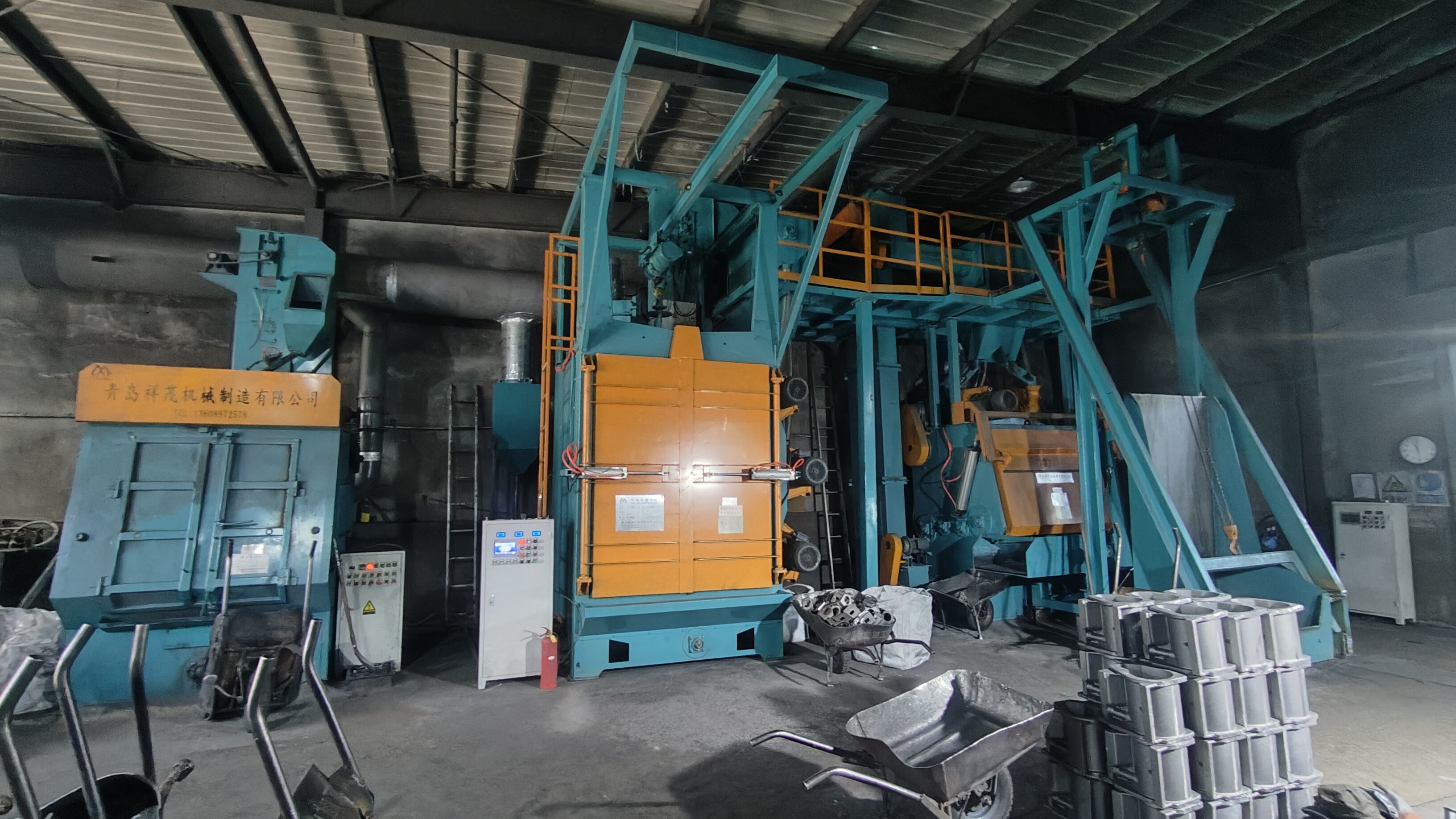 Fengcheng turbocharger shot blasting cleaning site