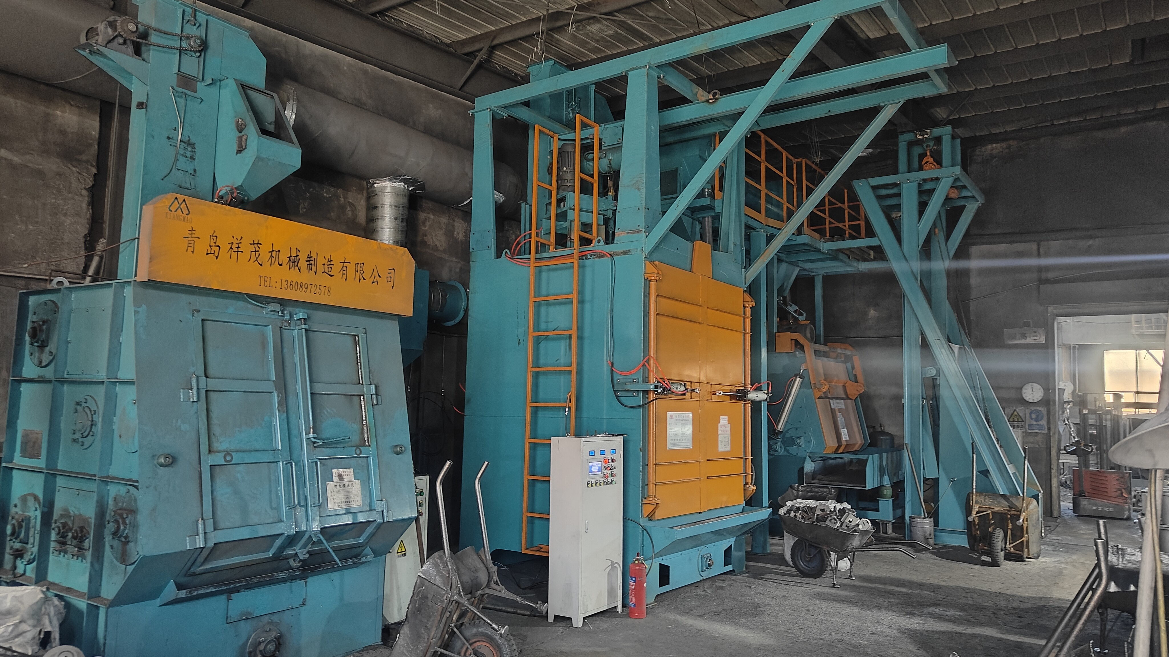 Fengcheng turbocharger shot blasting cleaning site