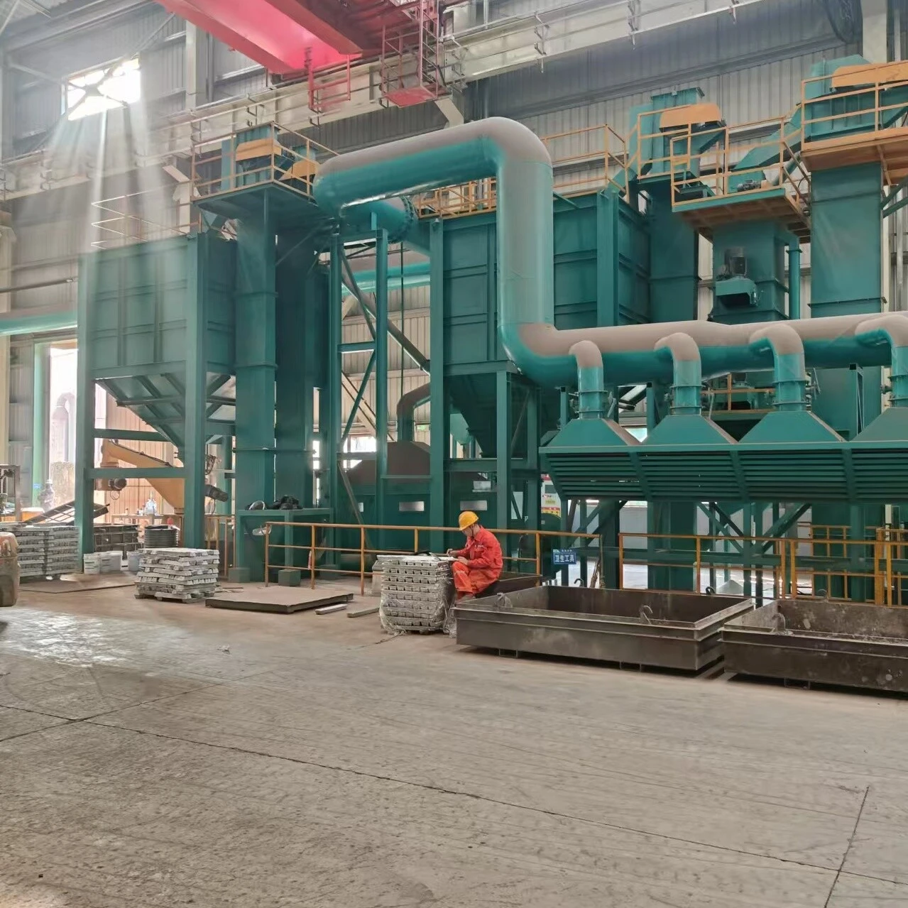 Resin sand line