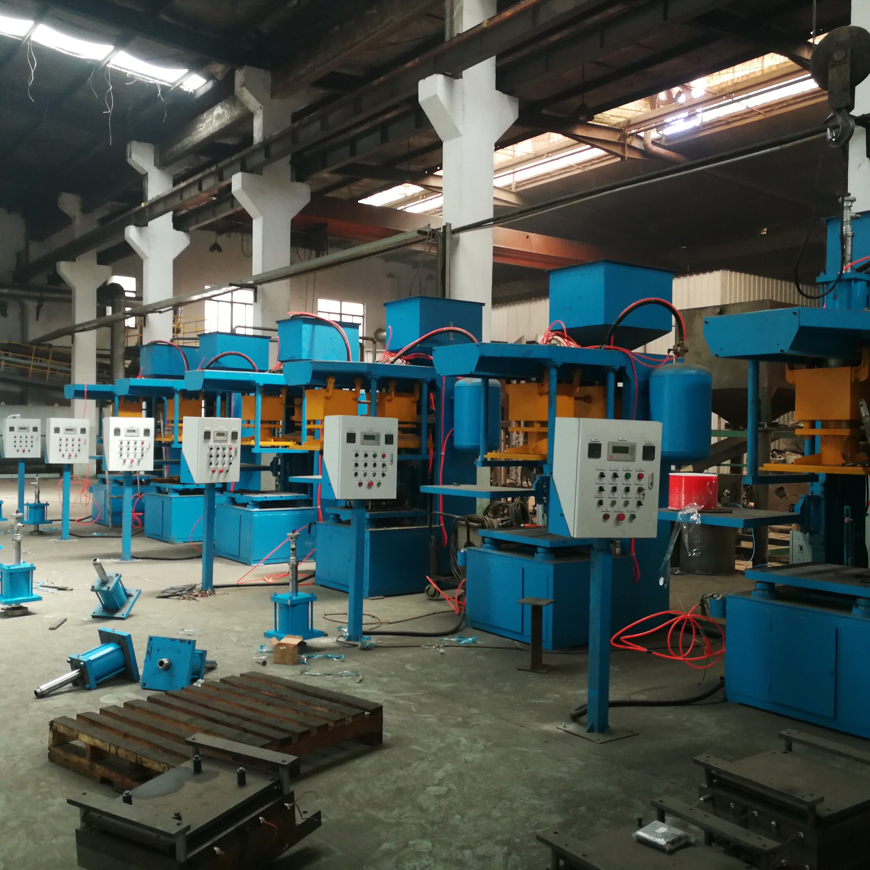 On site use of horizontal type shooting core machine