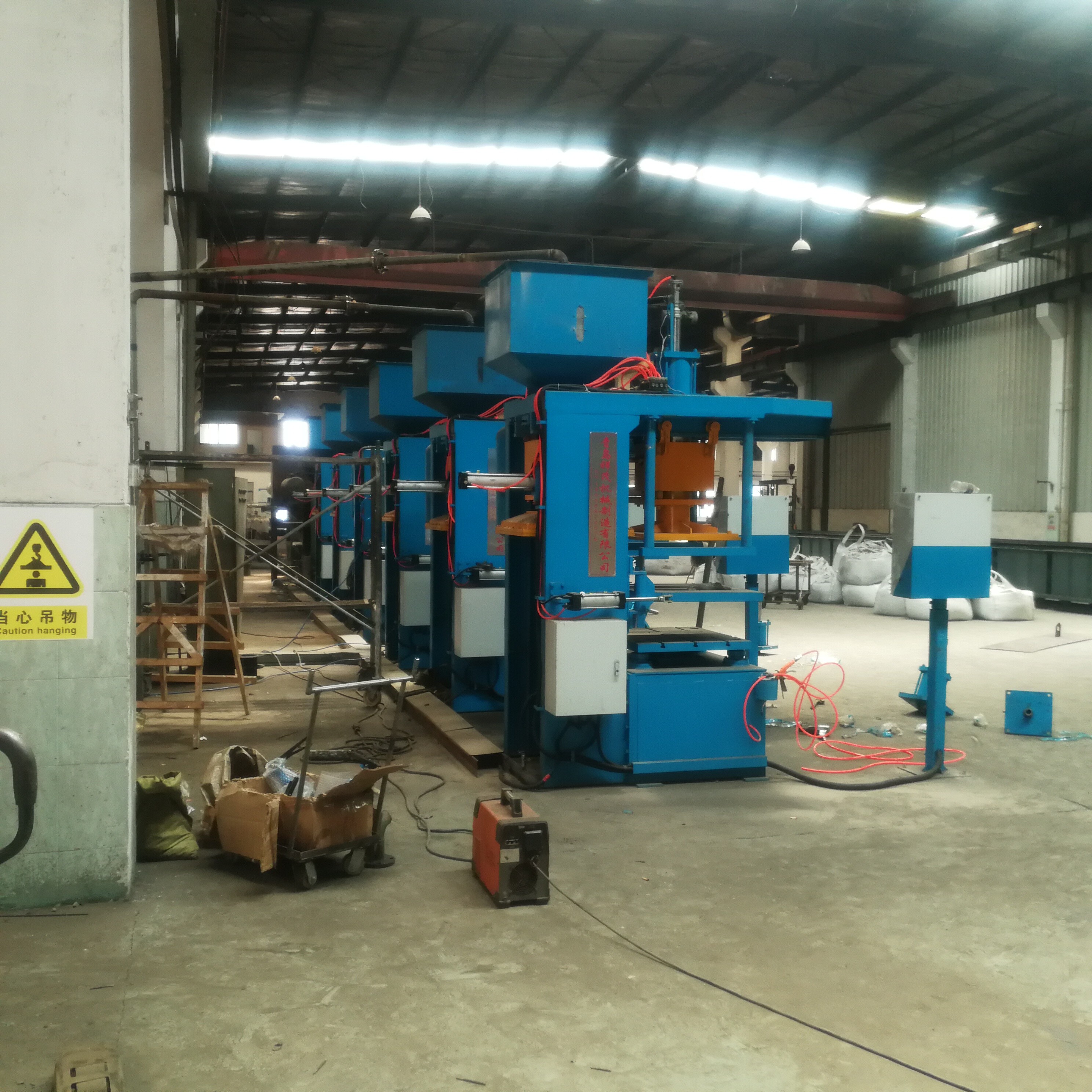 On site use of horizontal type shooting core machine