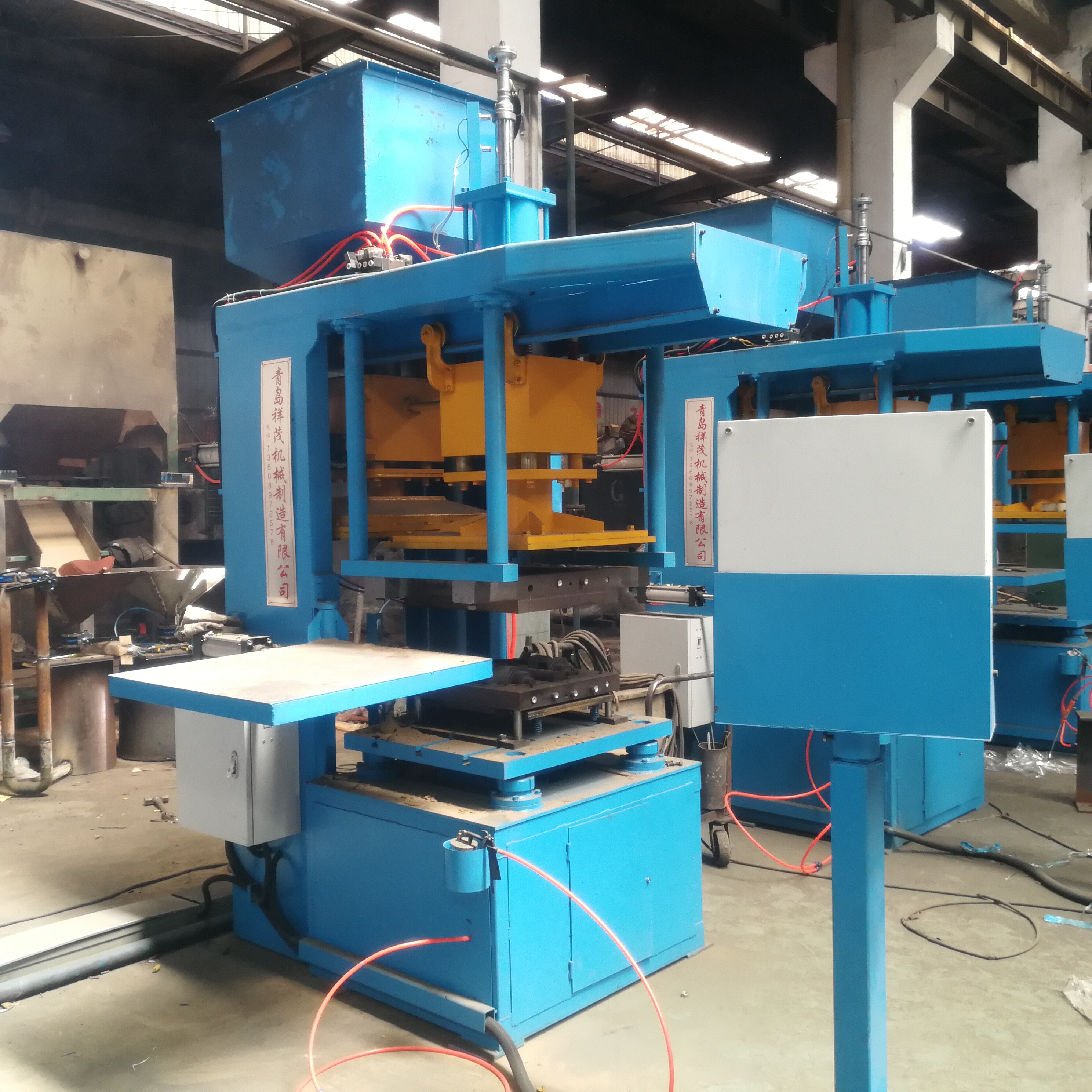 On site use of horizontal type shooting core machine