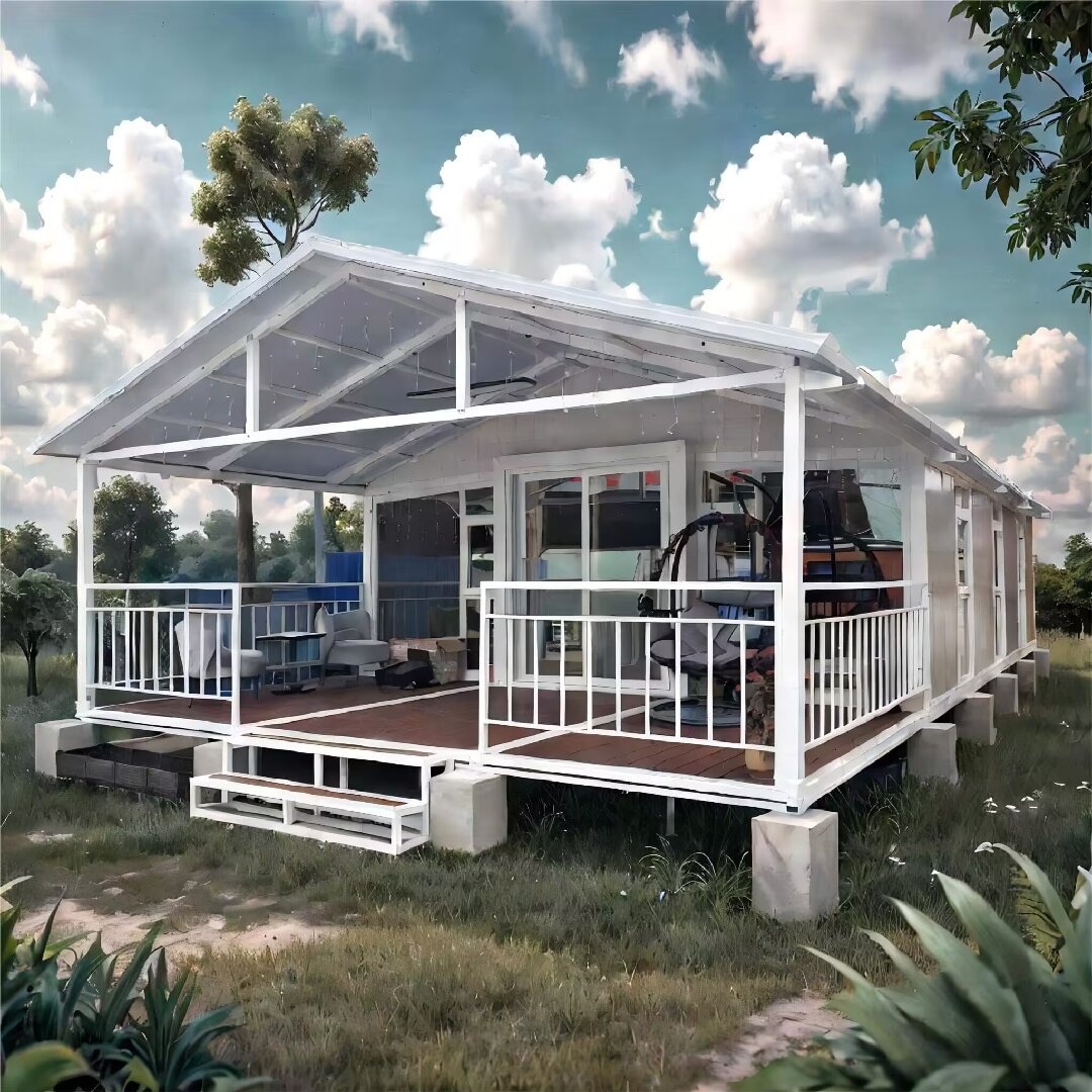 منزل قابل للتوسيع بجناحين مزدوجين