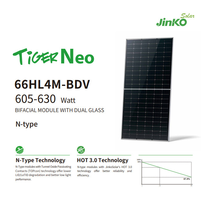 Jinko Solar 66HL4M-BDV 605-630 Watt