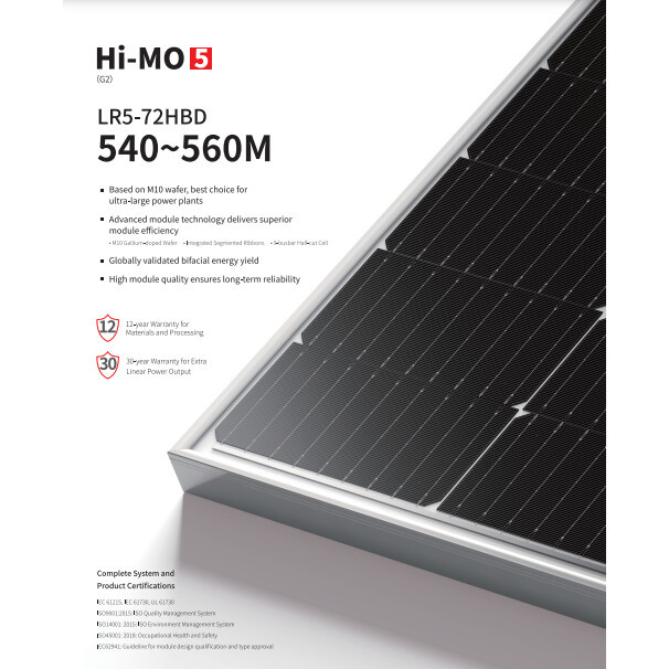 Longi Solar LR5-72HBD 540-560M