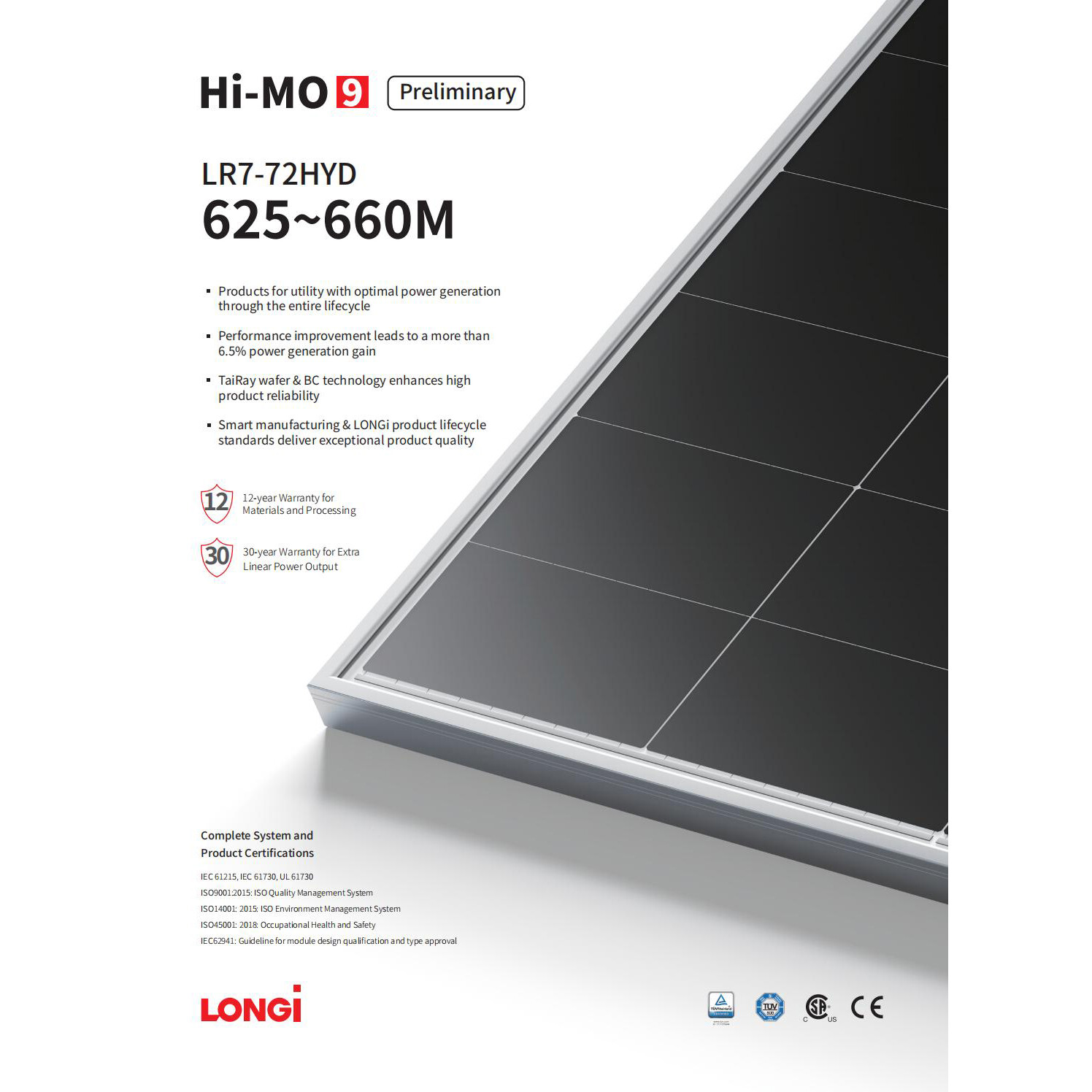 Longi Solar LR7-72HYD 625-660M