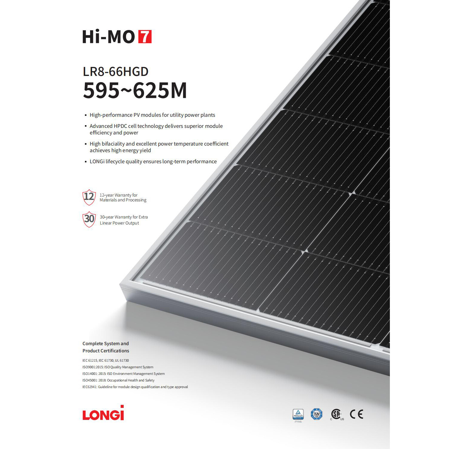 Longi Solar LR8-66HGD 595-625M