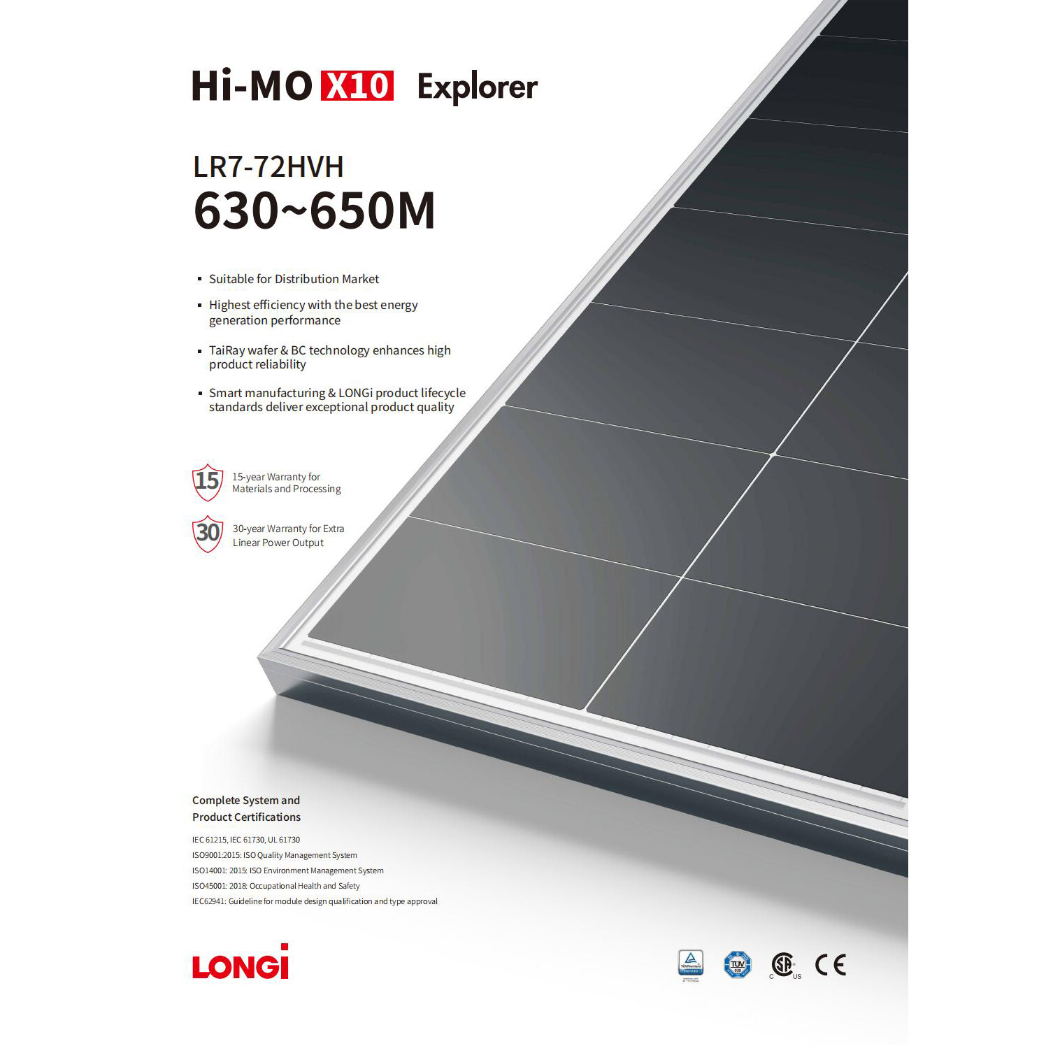 Longi Solar LR7-72HVH 630-650M