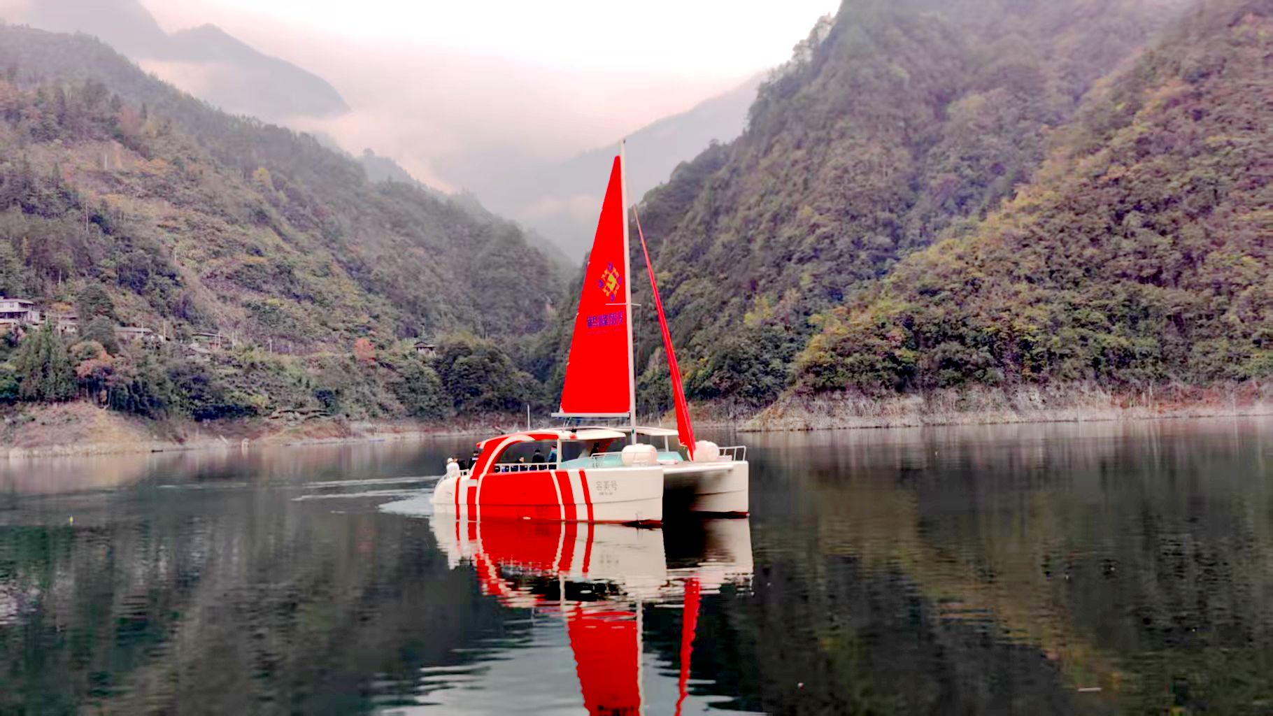 15m Electric catamaran sailboat