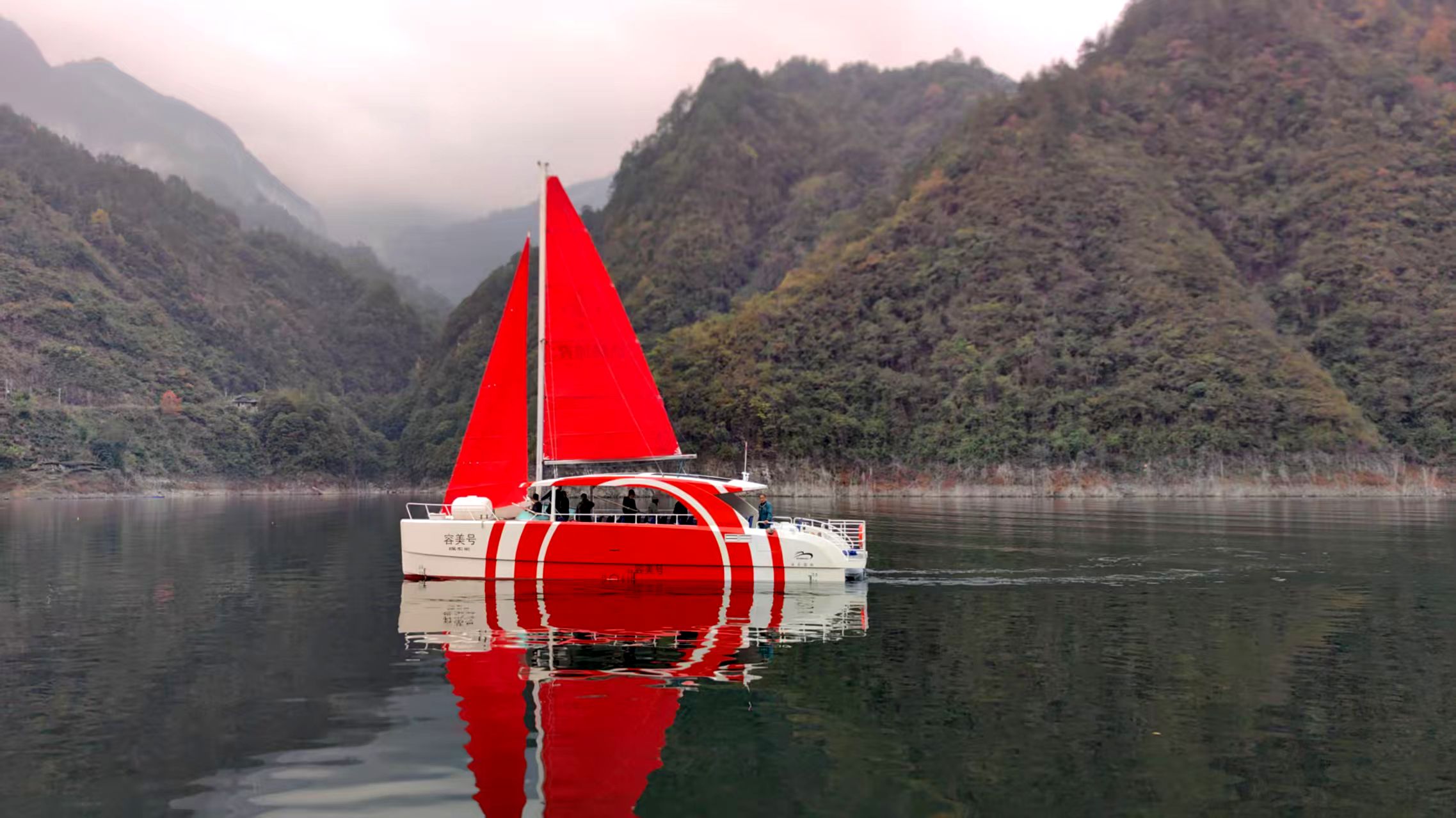 15m Electric catamaran sailboat