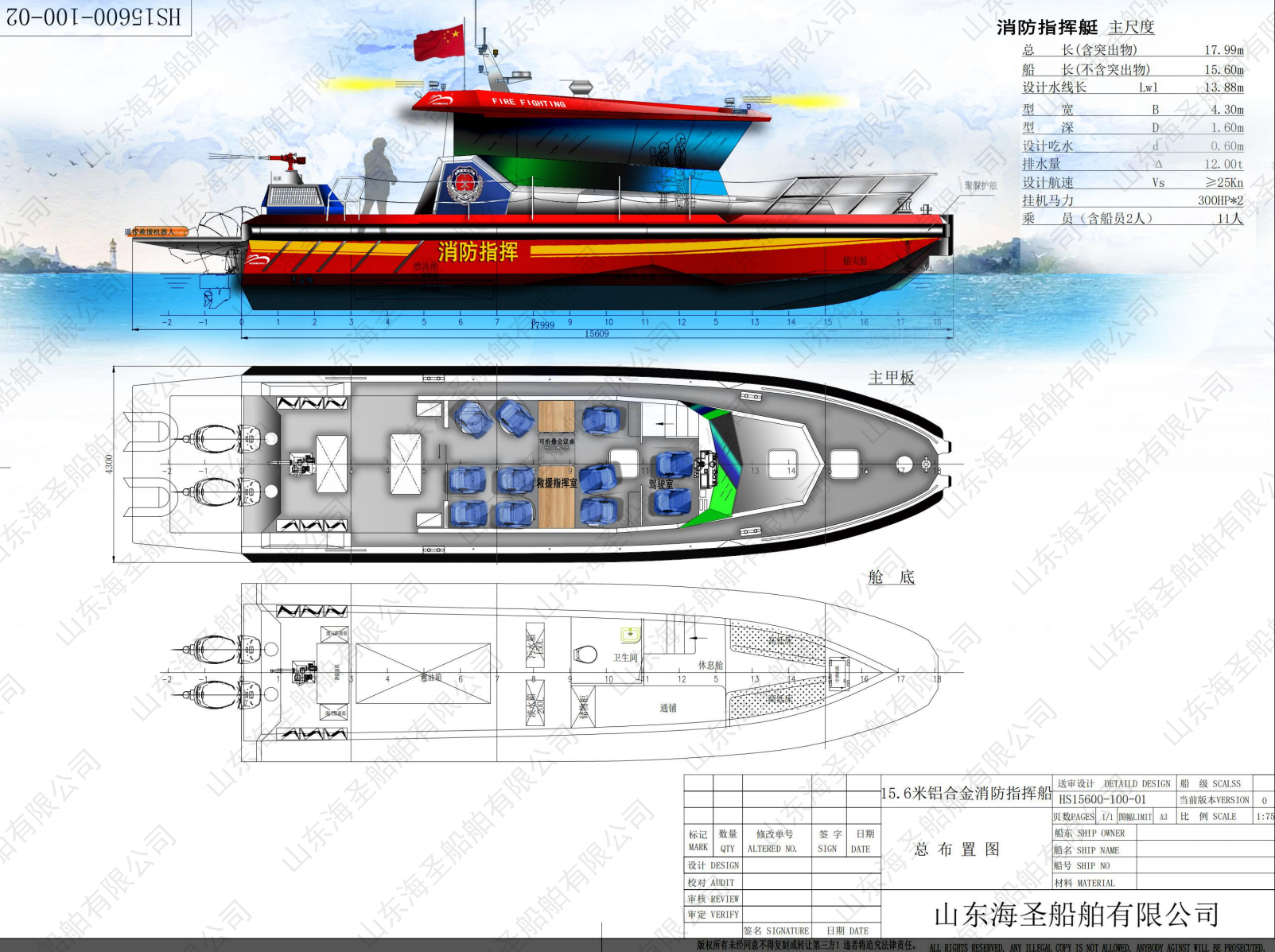 15m Fire Command Boat