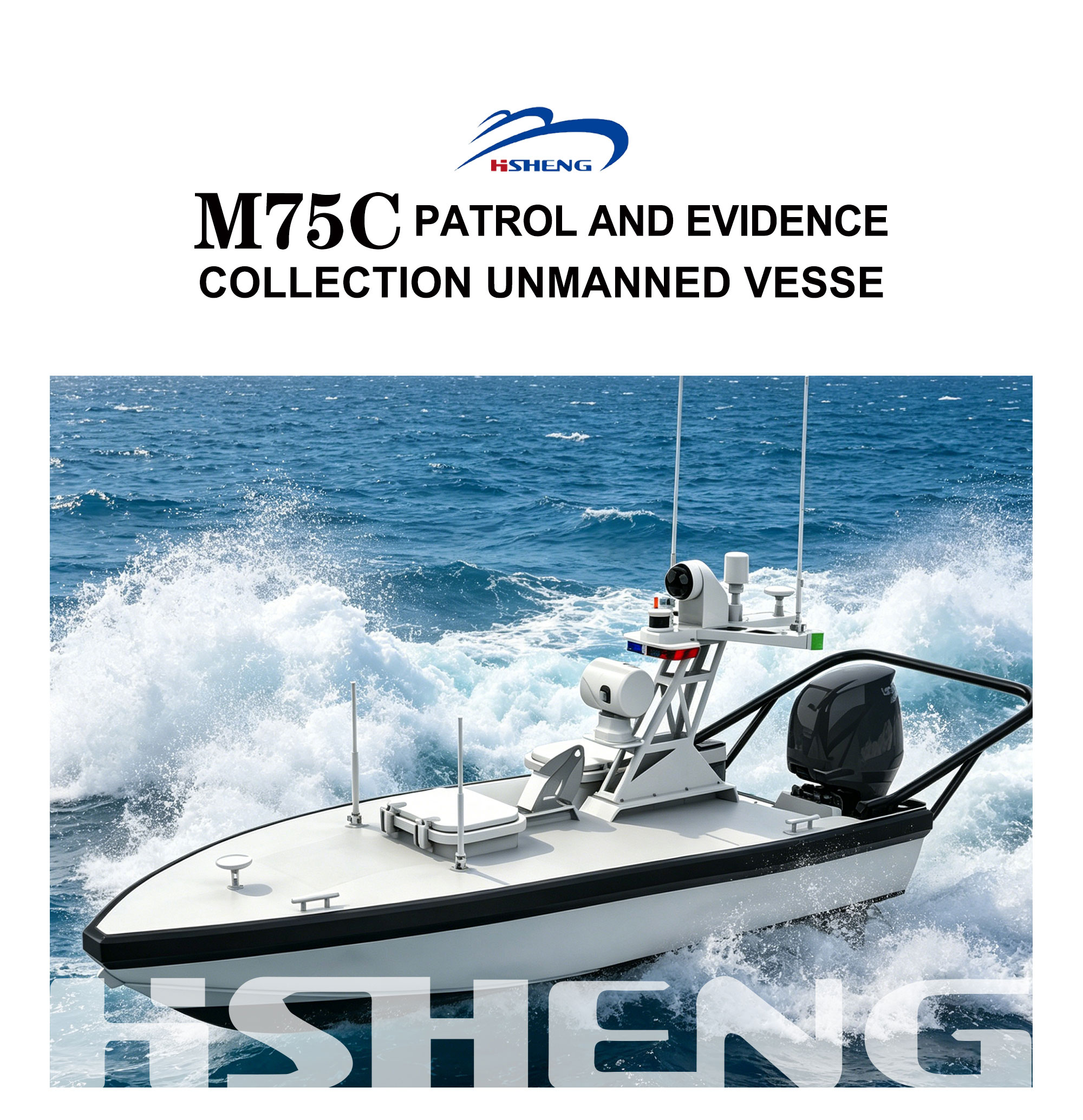 M75C Patrol and Evidence Collection Unmanned Boat