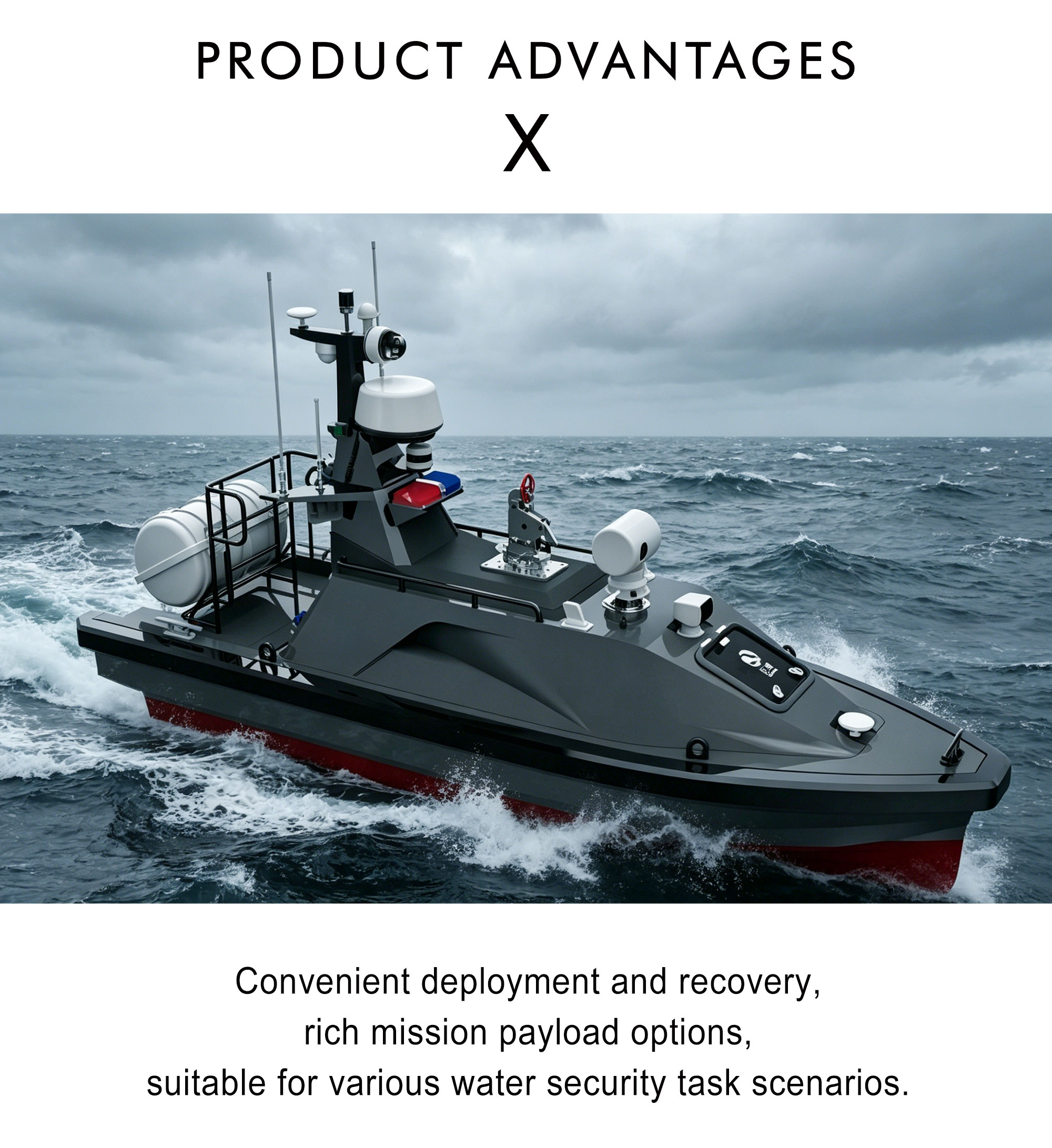 M75B Guardian Security and Rescue Unmanned Boat
