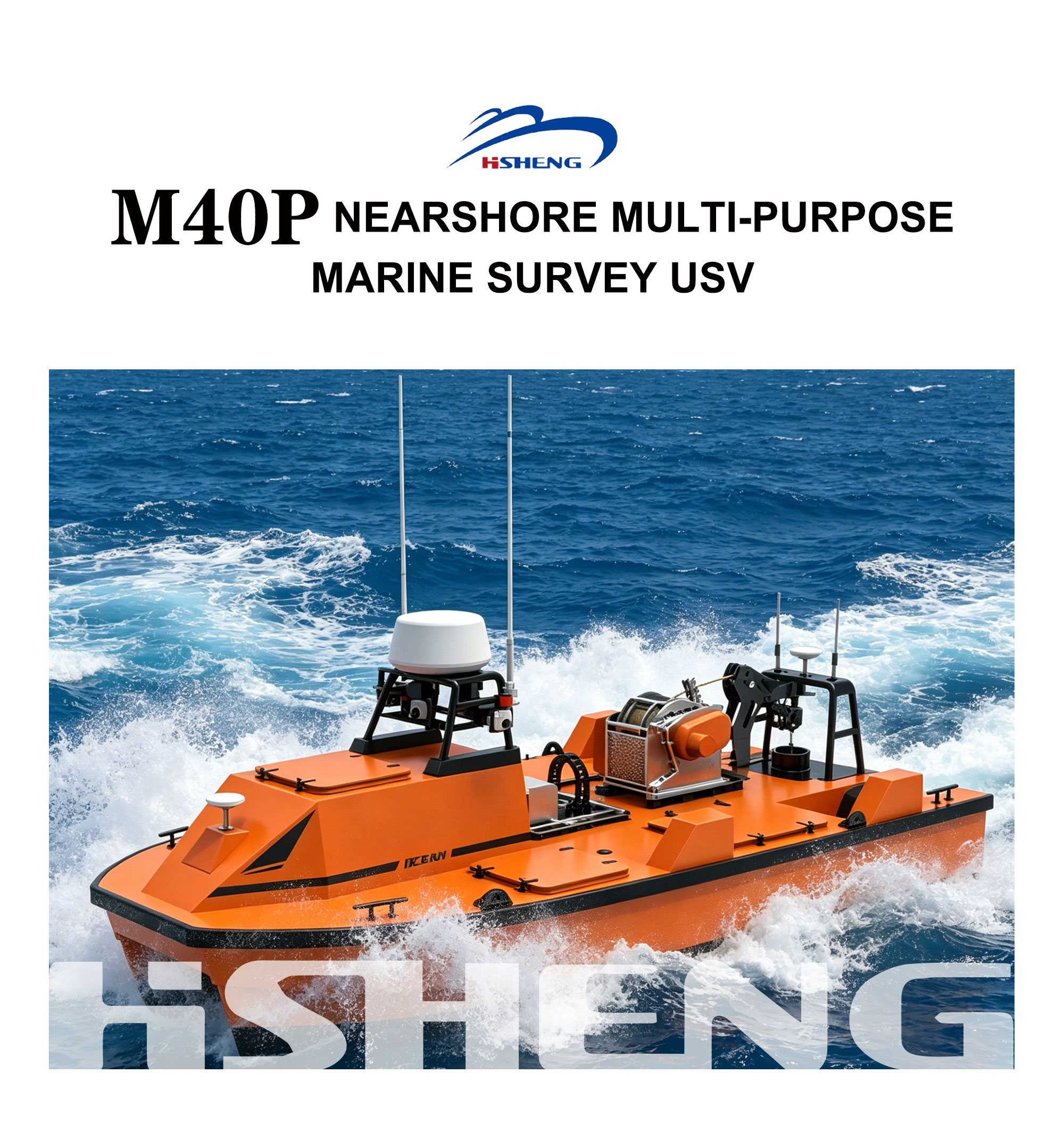 M40P Near-shore and Shallow Sea Multi-purpose Marine Surveying Unmanned Vessel