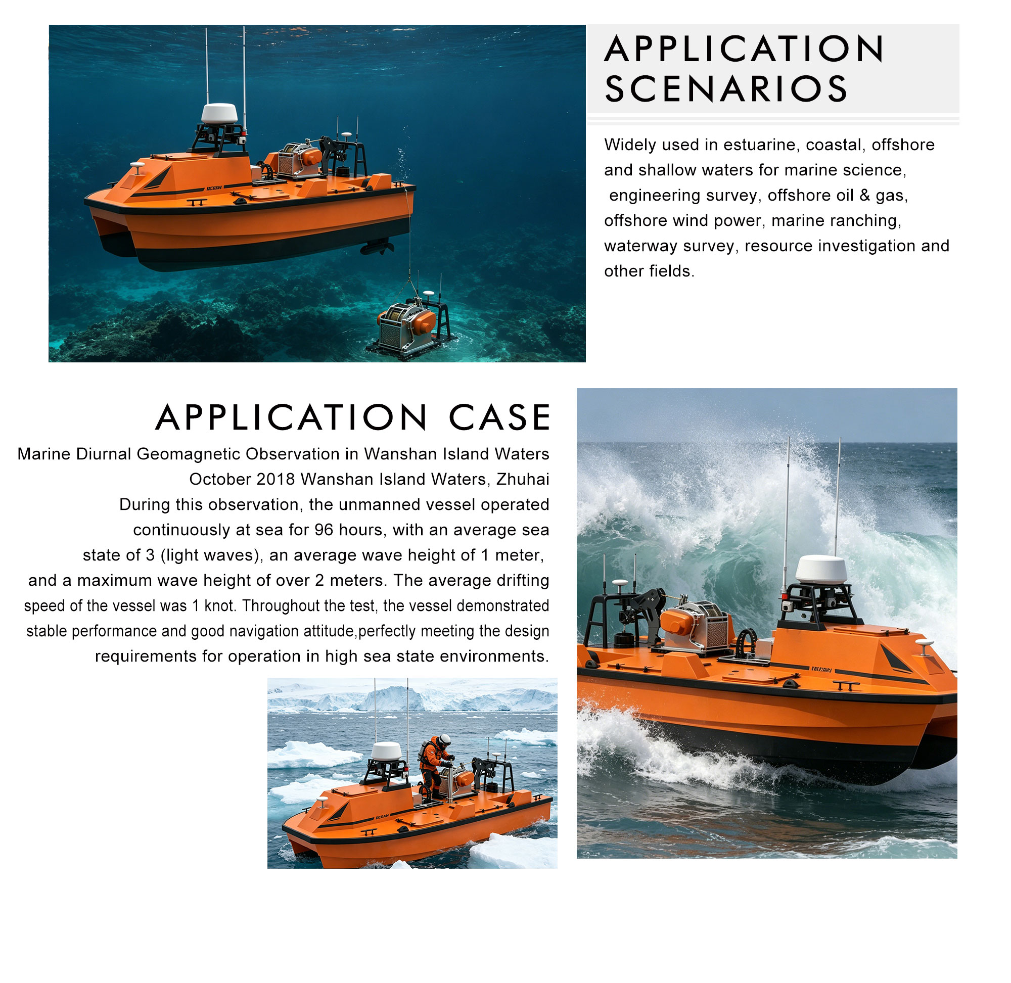 M40P Near-shore and Shallow Sea Multi-purpose Marine Surveying Unmanned Vessel