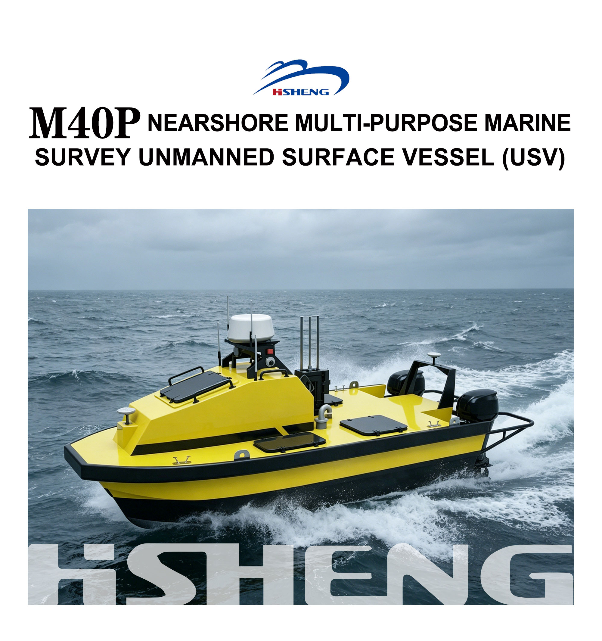 M40P Near-shore and Shallow Sea Multi-purpose Marine Surveying Unmanned Vessel - Gasoline Version