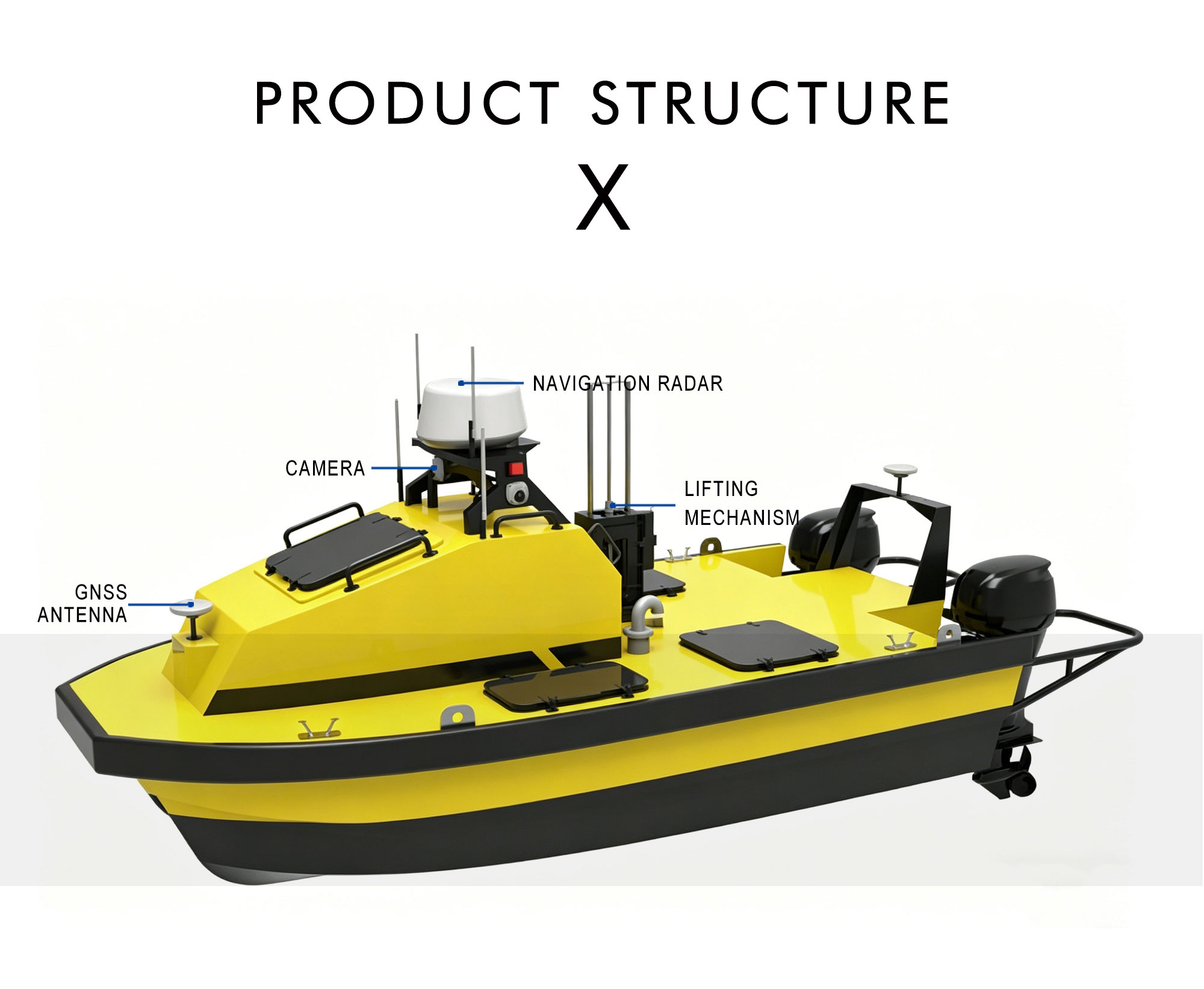 M40P Near-shore and Shallow Sea Multi-purpose Marine Surveying Unmanned Vessel - Gasoline Version
