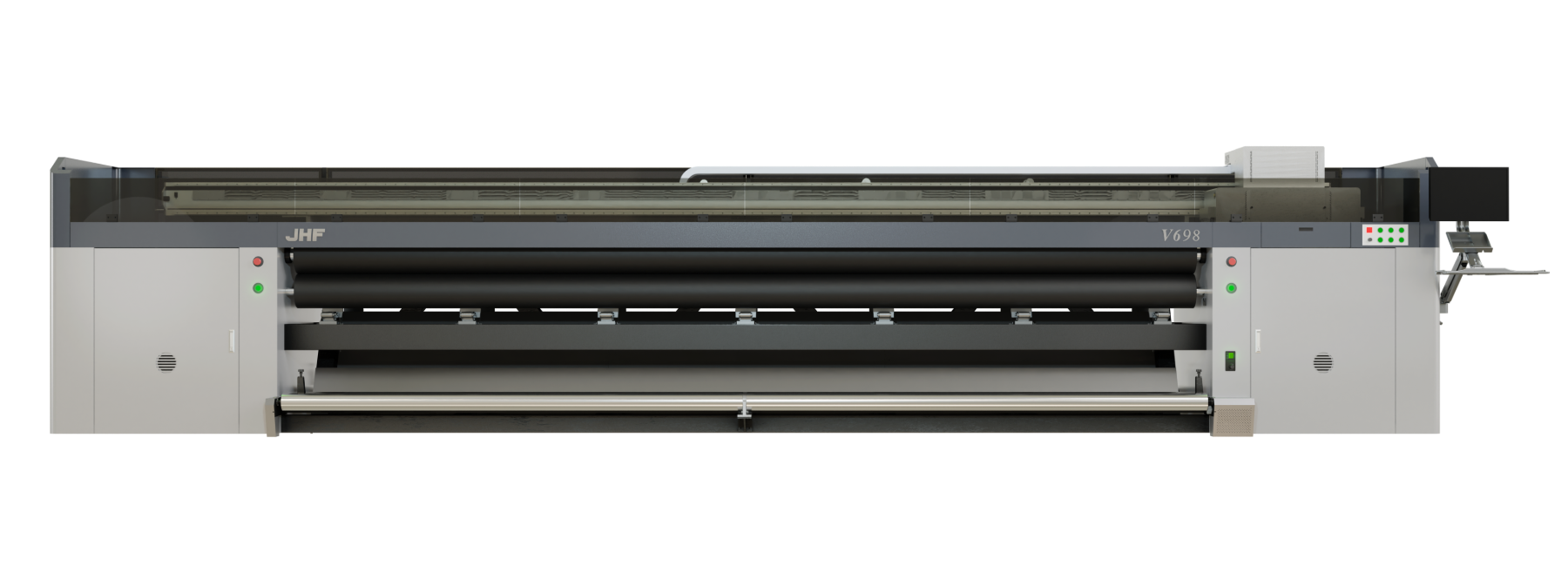 طابعة V698 ذات التنسيقات الكبيرة بالأشعة فوق البنفسجية الصناعية من لفة إلى لفة