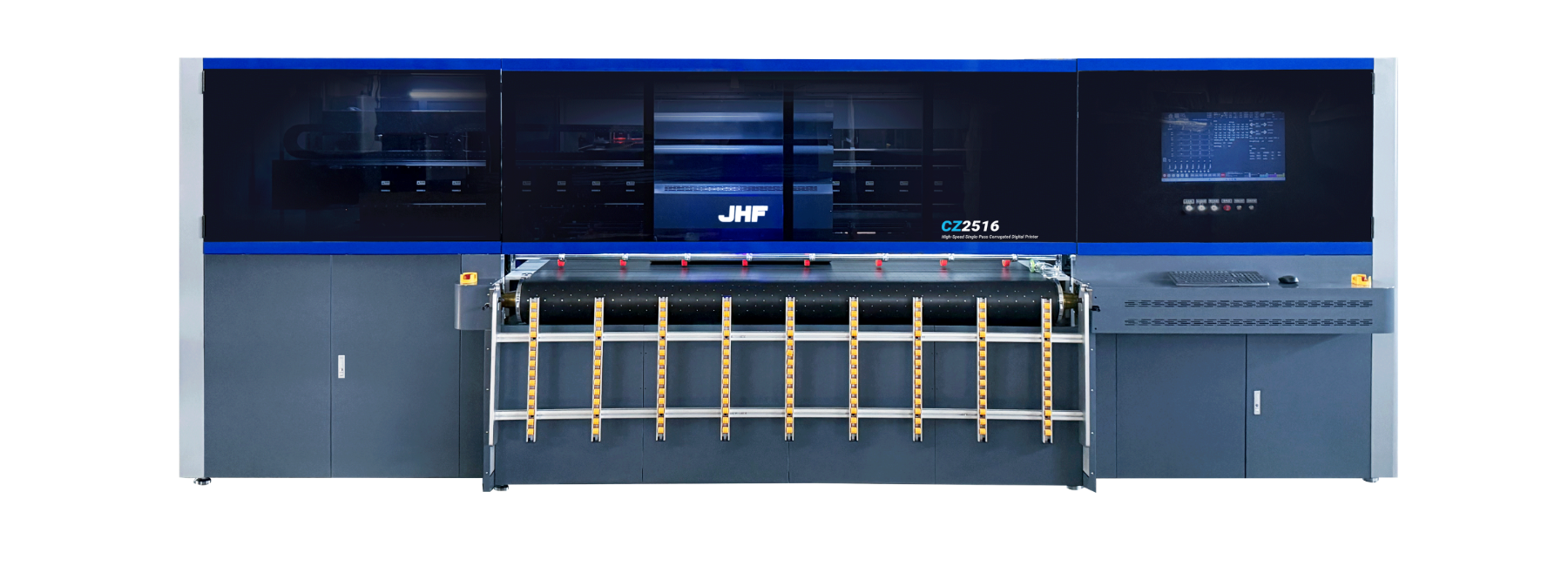 طابعة رقمية عالية السرعة للورق المقوى ذات مرور واحد طراز CZ2516