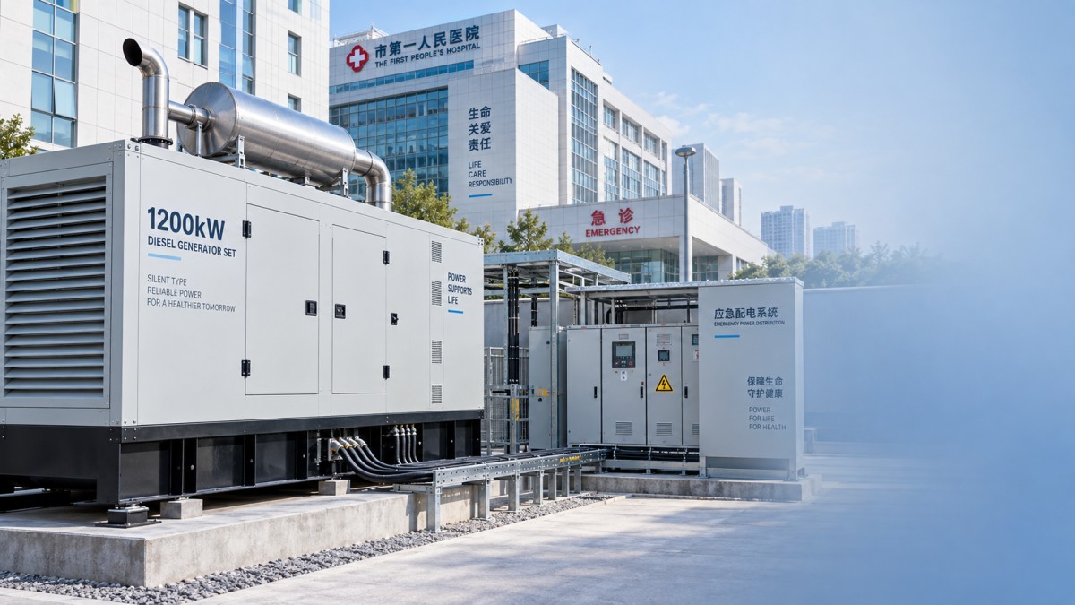 متى تناسب مجموعة مولدات صامتة بقدرة 1200 kW الطاقة الاحتياطية للمستشفيات