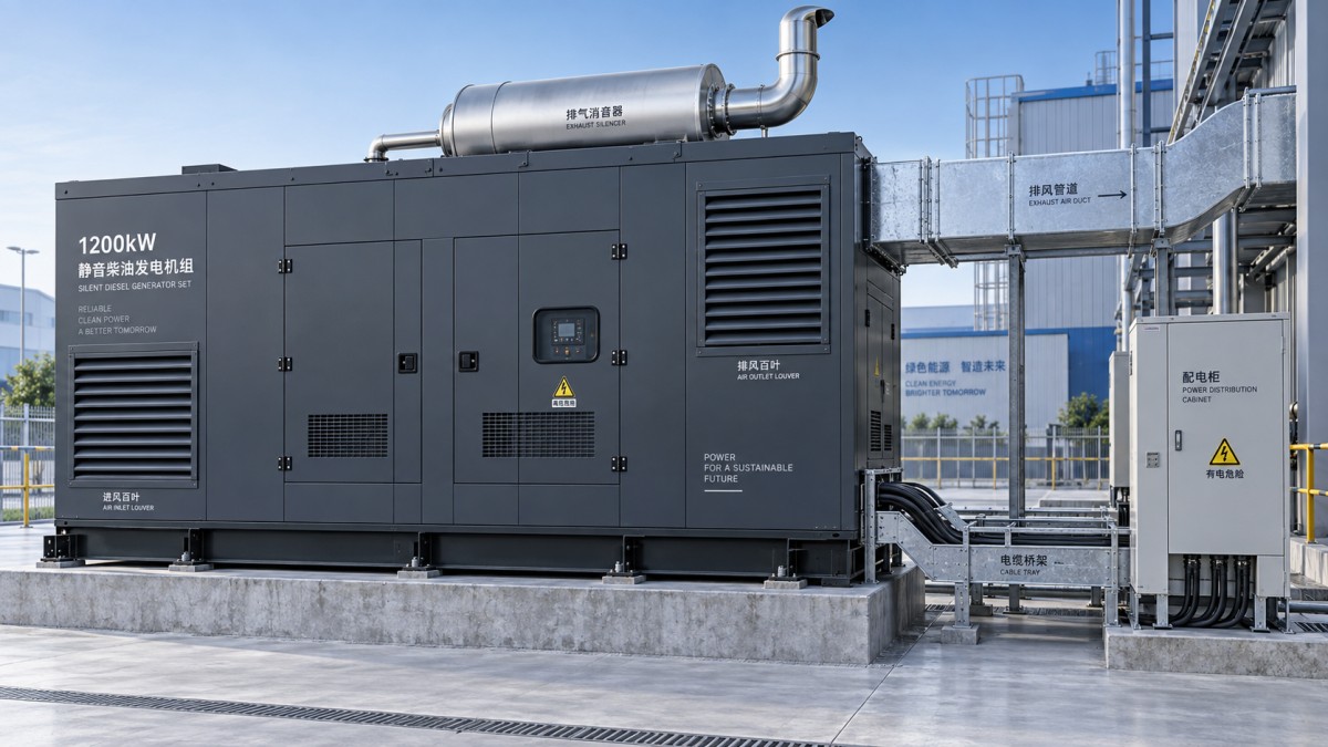 ما العوامل التي تؤثر في تكلفة تركيب مجموعة مولدات صامتة بقدرة 1200 kW؟