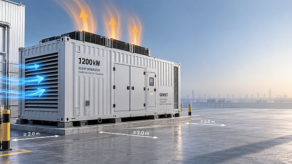 كيفية منع ارتفاع درجة الحرارة داخل حاوية مولد صامت بقدرة 1200 kW
