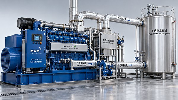 هل يمكن لوحدة التوليد المشترك للحرارة والكهرباء (CHP) بالغاز الطبيعي بقدرة 18–150 kW توفير الماء الساخن للعمليات الصناعية؟