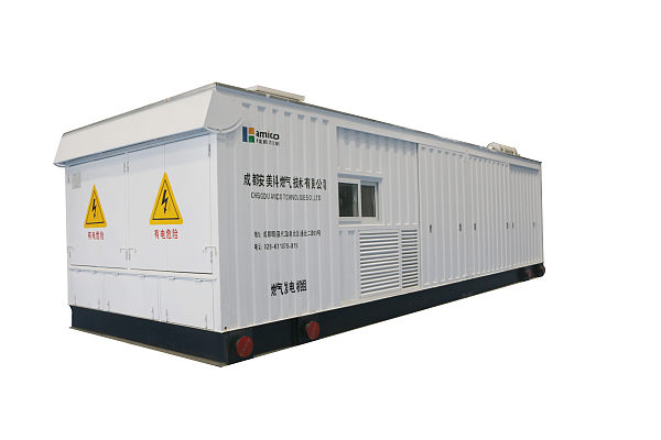 فحوصات السلامة من الحرائق لمجموعة مولدات غاز بقدرة 300 kW داخل حاوية